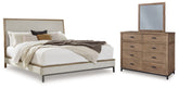 Best Deals Furniture - Ashley Furniture - Tomtyn Queen Upholstered Bed, Dresser and Mirror - Queen Upholstered Bed, Dresser and Mirror - B622B3