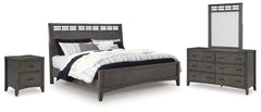 Best Deals Furniture - Ashley Furniture - Montillan Queen Panel Bed, Dresser, Mirror and Nightstand - Queen Panel Bed, Dresser, Mirror and Nightstand - B651B8