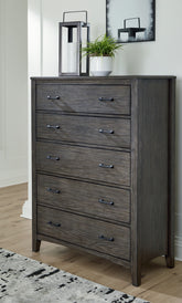 Best Deals Furniture - Ashley Furniture - Montillan Chest of Drawers - Five Drawer Chest - B651-46