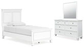 Best Deals Furniture - Ashley Furniture - Fortman Twin Panel Bed, Dresser and Mirror - Twin Panel Bed, Dresser and Mirror - B680B7