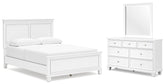 Best Deals Furniture - Ashley Furniture - Fortman Queen Panel Bed, Dresser and Mirror - Queen Panel Bed, Dresser and Mirror - B680B3