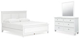 Best Deals Furniture - Ashley Furniture - Fortman King Panel Bed, Dresser and Mirror - King Panel Bed, Dresser and Mirror - B680B13