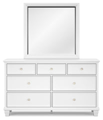 Fortman California King Panel Bed, Dresser and Mirror