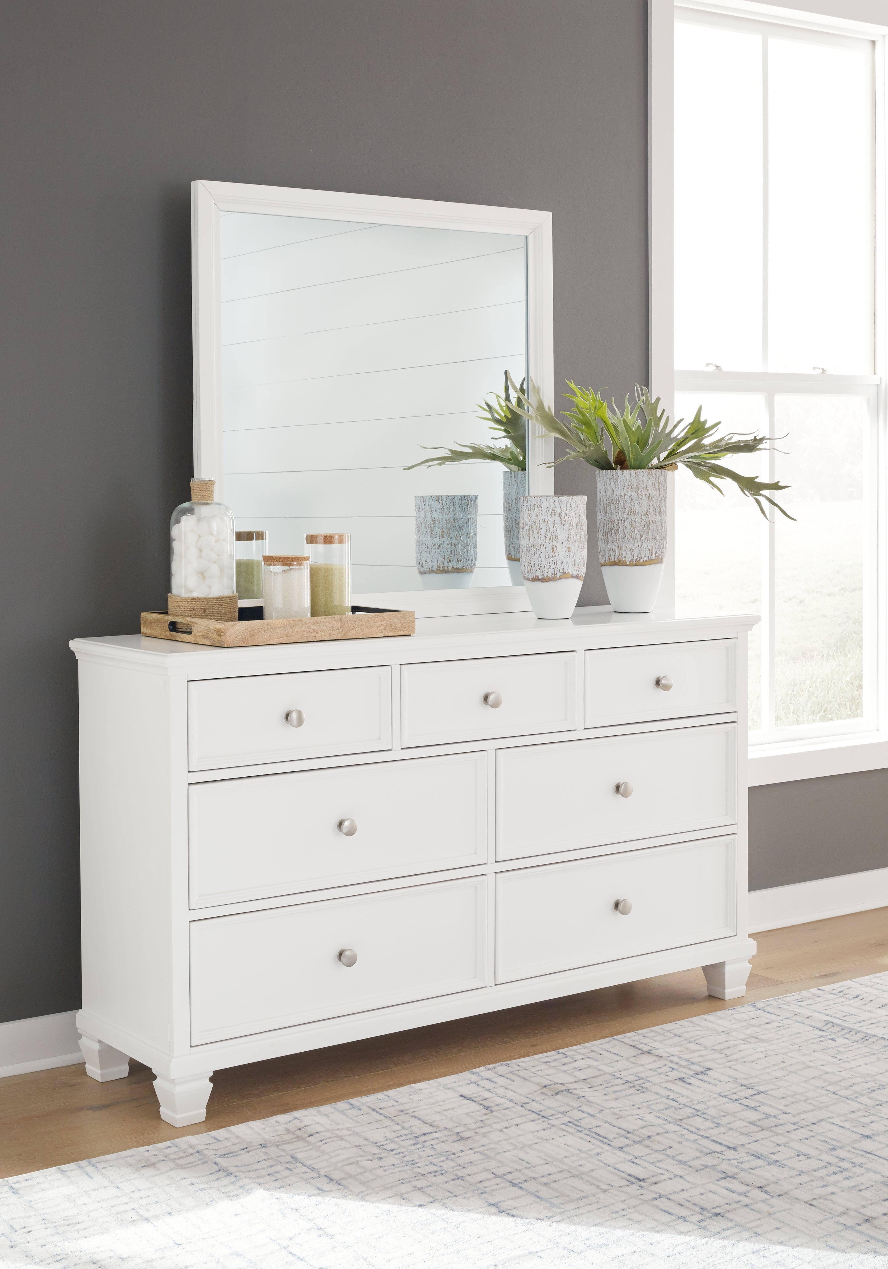 Best Deals Furniture - Ashley Furniture - Fortman Dresser and Mirror - Dresser and Mirror - B680B1