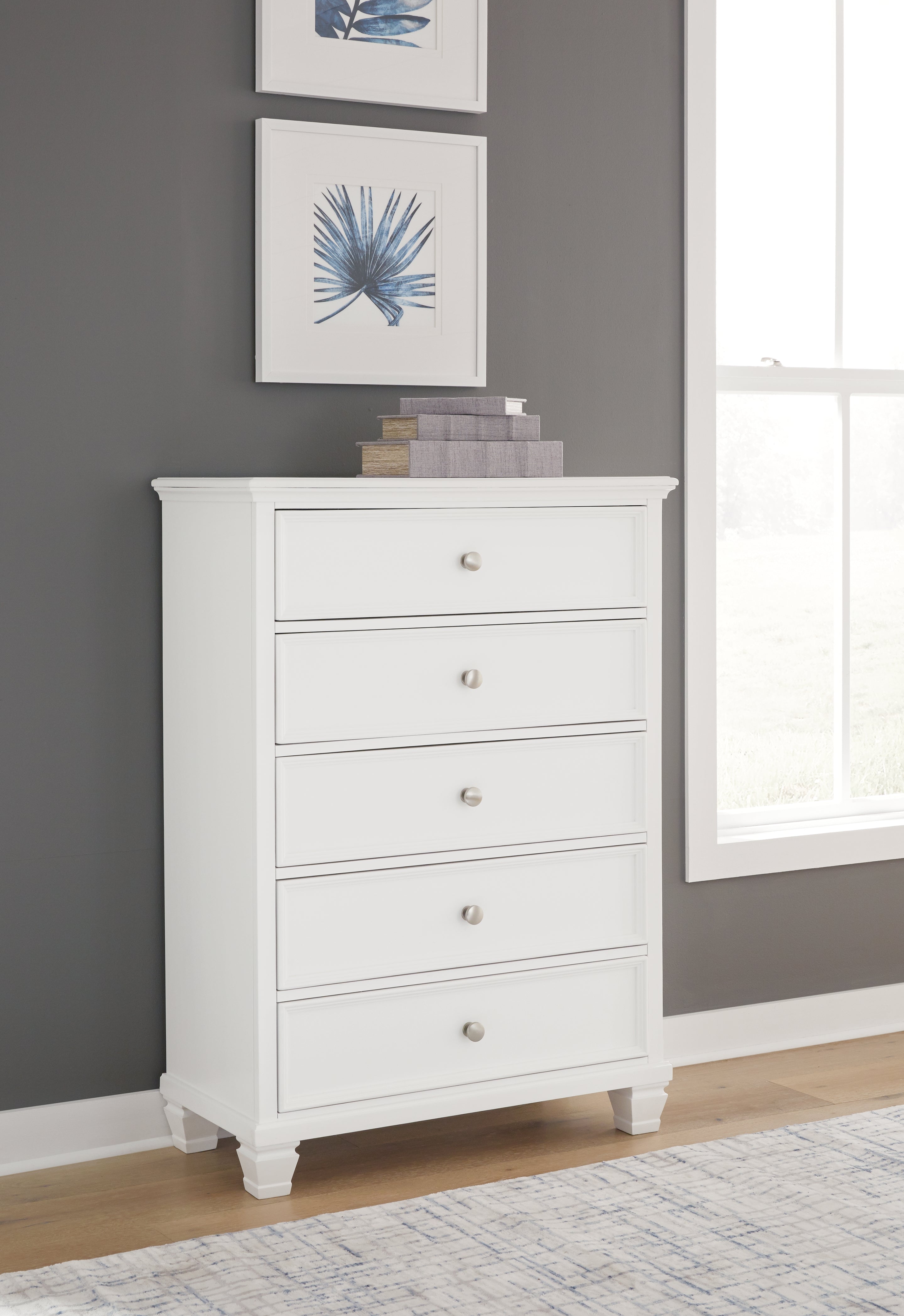 Best Deals Furniture - Ashley Furniture - Fortman Chest of Drawers - Five Drawer Chest - B680-46