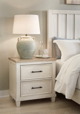 Best Deals Furniture - Ashley Furniture - Shaybrock Nightstand - Two Drawer Night Stand - B683-92