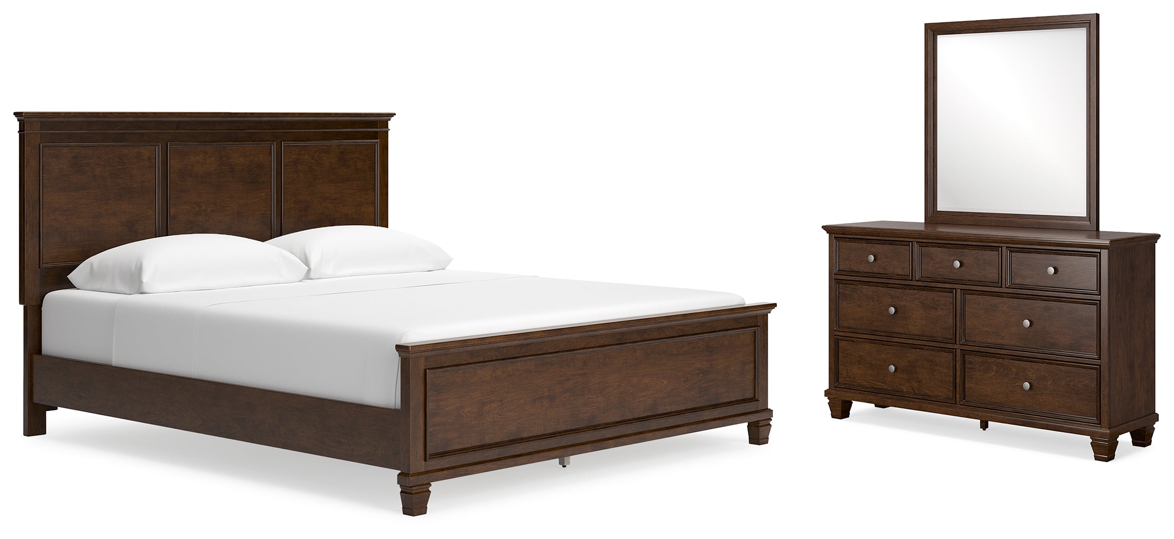 Best Deals Furniture - Ashley Furniture - Danabrin California King Panel Bed, Dresser and Mirror - California King Panel Bed, Dresser and Mirror - B685B13