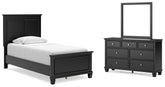 Best Deals Furniture - Ashley Furniture - Lanolee Twin Panel Bed, Dresser and Mirror - Twin Panel Bed, Dresser and Mirror - B687B3