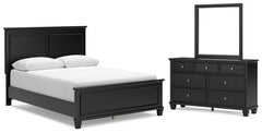 Best Deals Furniture - Ashley Furniture - Lanolee Queen Panel Bed, Dresser and Mirror - Queen Panel Bed, Dresser and Mirror - B687B7