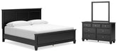 Best Deals Furniture - Ashley Furniture - Lanolee King Panel Bed, Dresser and Mirror - King Panel Bed, Dresser and Mirror - B687B13