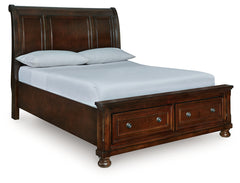 Porter Queen Sleigh Storage Bed, Dresser and Mirror