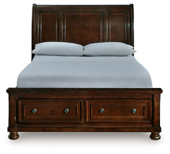 Porter Queen Sleigh Storage Bed, Dresser and Mirror
