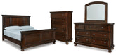 Best Deals Furniture - Ashley Furniture - Porter California King Panel Bed, Dresser, Mirror and Chest - California King Panel Bed, Dresser, Mirror and Chest - B697B40
