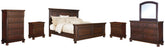 Best Deals Furniture - Ashley Furniture - Porter Queen Panel Bed, Dresser, Mirror, Chest and 2 Nightstands - Queen Panel Bed, Dresser, Mirror, Chest and 2 Nightstands - B697B38