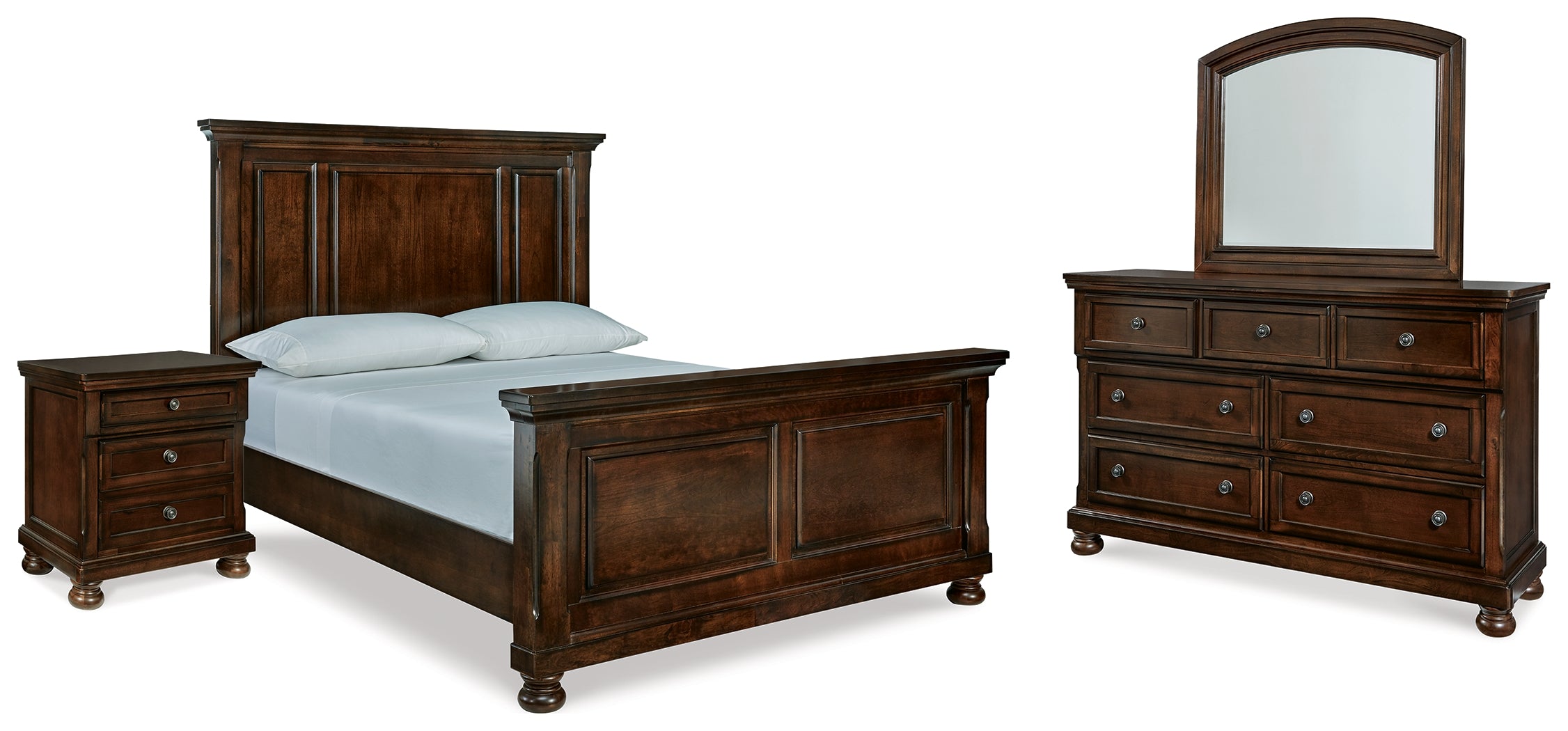 Best Deals Furniture - Ashley Furniture - Porter Queen Panel Bed, Dresser, Mirror and Nightstand - Queen Panel Bed, Dresser, Mirror and Nightstand - B697B29