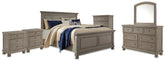 Best Deals Furniture - Ashley Furniture - Lettner King Panel Bed, Dresser, Mirror, Chest and 2 Nightstands - King Panel Bed, Dresser, Mirror, Chest and 2 Nightstands - B733B58