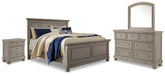 Best Deals Furniture - Ashley Furniture - Lettner King Panel Bed with Dresser, Mirror and Nightstand - King Panel Bed with Dresser, Mirror and Nightstand - B733B40