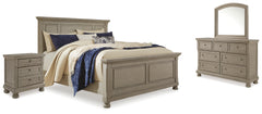 Best Deals Furniture - Ashley Furniture - Lettner King Panel Bed, Dresser, Mirror and 2 Nightstands - King Panel Bed, Dresser, Mirror and 2 Nightstands - B733B48