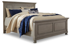 Best Deals Furniture - Ashley Furniture - Lettner Queen Panel Bed, Dresser, Mirror and 2 Nightstands - Queen Panel Bed, Dresser, Mirror and 2 Nightstands / Light Gray - B733B43