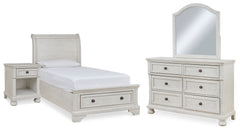 Best Deals Furniture - Ashley Furniture - Robbinsdale Twin Storage Bed, Dresser, Mirror and Nightstand - Twin Storage Bed, Dresser, Mirror and Nightstand - B742B36