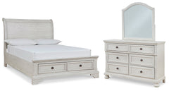 Best Deals Furniture - Ashley Furniture - Robbinsdale Full Sleigh Storage Bed, Dresser and Mirror - Full Sleigh Storage Bed, Dresser and Mirror - B742B15