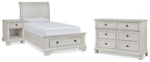 Best Deals Furniture - Ashley Furniture - Robbinsdale Twin Sleigh Storage Bed, Dresser and Nightstand - Twin Sleigh Storage Bed, Dresser and Nightstand - B742B47