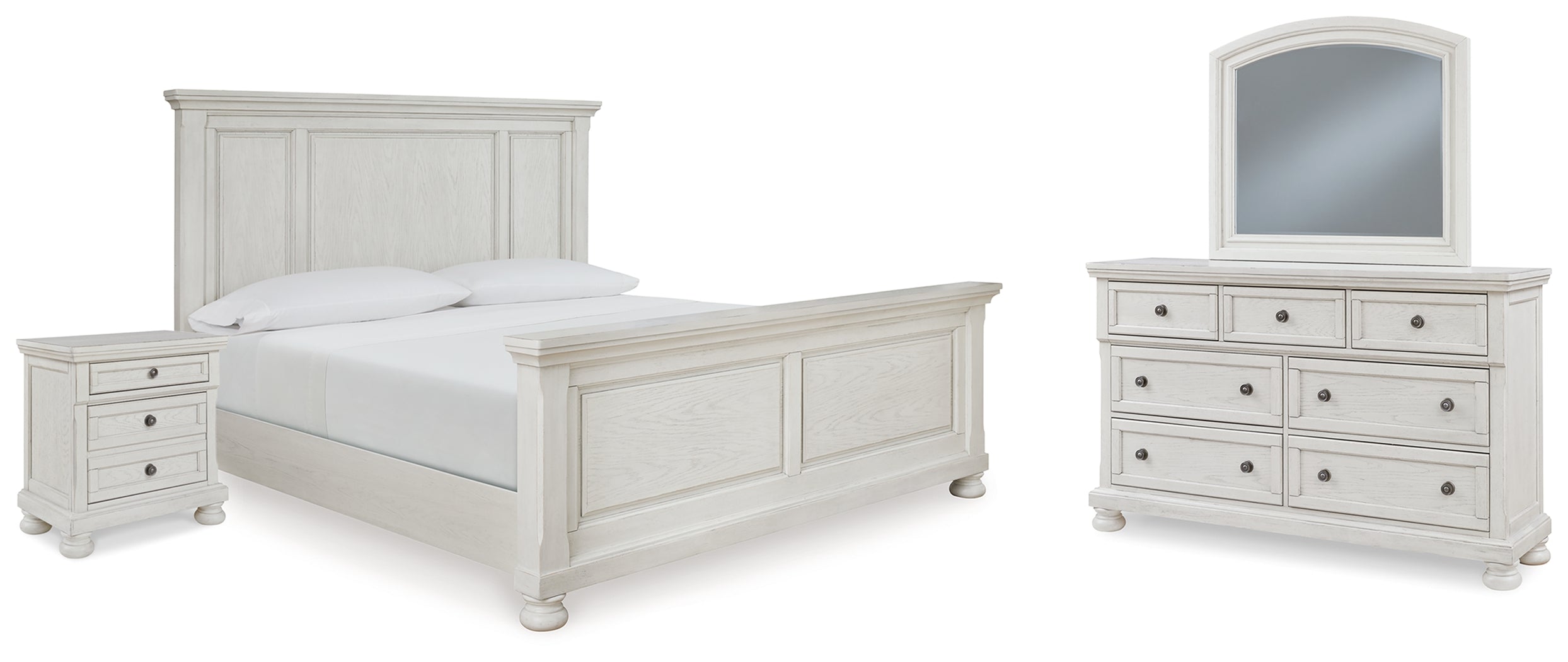 Best Deals Furniture - Ashley Furniture - Robbinsdale Queen Panel Bed, Dresser, Mirror and Nightstand - Queen Panel Bed, Dresser, Mirror and Nightstand - B742B40