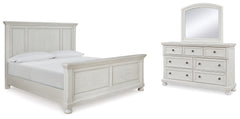 Best Deals Furniture - Ashley Furniture - Robbinsdale Queen Panel Bed, Dresser and Mirror - Queen Panel Bed, Dresser and Mirror - B742B4