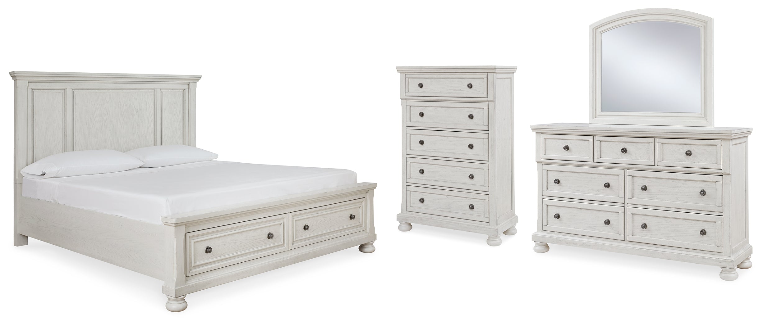 Best Deals Furniture - Ashley Furniture - Robbinsdale Queen Panel Storage Bed, Dresser, Mirror and Chest - Queen Panel Storage Bed, Dresser, Mirror and Chest - B742B27