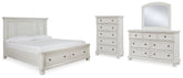 Best Deals Furniture - Ashley Furniture - Robbinsdale Queen Panel Storage Bed, Dresser, Mirror and Chest - Queen Panel Storage Bed, Dresser, Mirror and Chest - B742B27