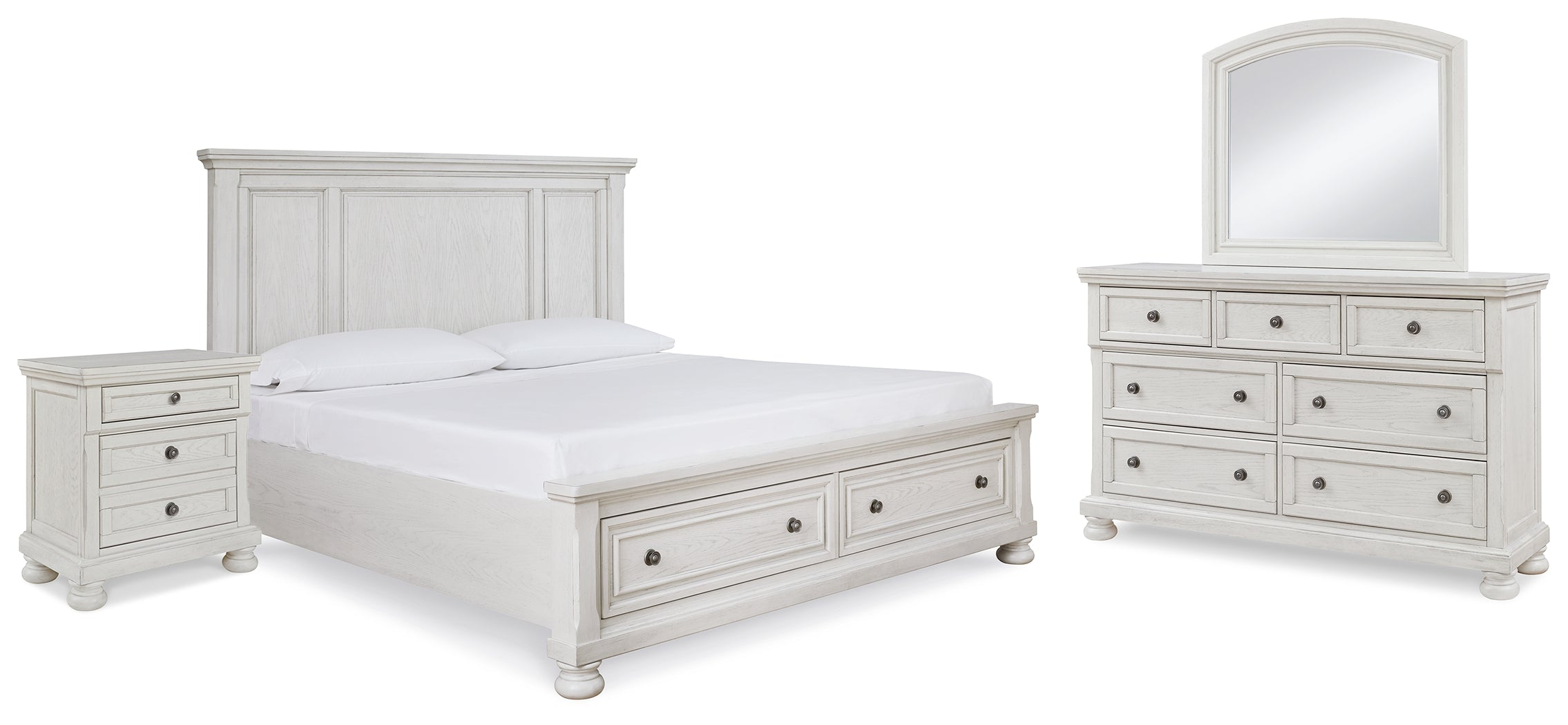 Best Deals Furniture - Ashley Furniture - Robbinsdale Queen Storage Bed, Dresser, Mirror and Nightstand - Queen Storage Bed, Dresser, Mirror and Nightstand - B742B28