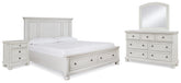 Best Deals Furniture - Ashley Furniture - Robbinsdale Queen Storage Bed, Dresser, Mirror and Nightstand - Queen Storage Bed, Dresser, Mirror and Nightstand - B742B28