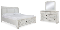 Best Deals Furniture - Ashley Furniture - Robbinsdale Queen Sleigh Storage Bed, Dresser and Mirror - Queen Sleigh Storage Bed, Dresser and Mirror - B742B5