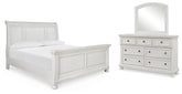 Best Deals Furniture - Ashley Furniture - Robbinsdale King Sleigh Bed, Dresser and Mirror - King Sleigh Bed, Dresser and Mirror - B742B34