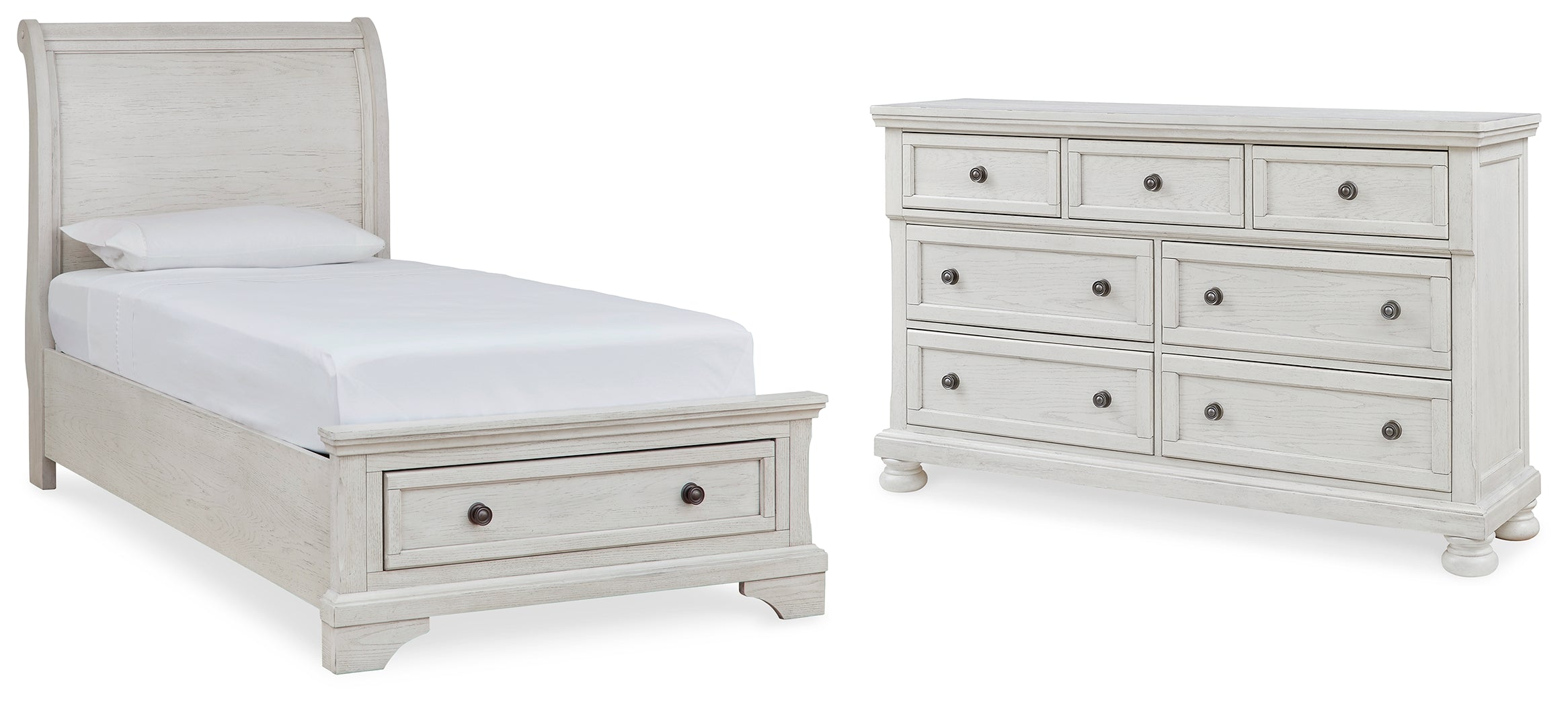 Best Deals Furniture - Ashley Furniture - Robbinsdale Twin Sleigh Storage Bed and Dresser - Twin Sleigh Storage Bed and Dresser - B742B26