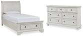 Best Deals Furniture - Ashley Furniture - Robbinsdale Twin Sleigh Storage Bed and Dresser - Twin Sleigh Storage Bed and Dresser - B742B26