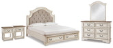 Best Deals Furniture - Ashley Furniture - Realyn King Panel Storage Bed, Dresser, Mirror and 2 Nightstands - King Panel Storage Bed, Dresser, Mirror and 2 Nightstands - B743B66