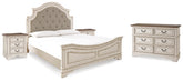 Best Deals Furniture - Ashley Furniture - Realyn King Panel Bed, Dresser and 2 Nightstands - King Panel Bed, Dresser and 2 Nightstands / Two-tone - B743B63