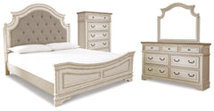 Best Deals Furniture - Ashley Furniture - Realyn Queen Panel Bed, Dresser, Mirror and Chest - Queen Panel Bed, Dresser, Mirror and Chest - B743B28