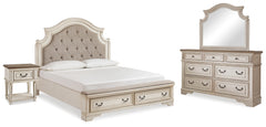 Best Deals Furniture - Ashley Furniture - Realyn King Storage Bed, Dresser, Mirror and Nightstand - King Storage Bed, Dresser, Mirror and Nightstand - B743B59