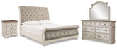 Best Deals Furniture - Ashley Furniture - Realyn King Sleigh Bed, Dresser Mirror and Nightstand - King Sleigh Bed, Dresser Mirror and Nightstand - B743B65