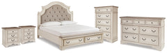Best Deals Furniture - Ashley Furniture - Realyn King Storage Bed, Dresser, Chest and 2 Nightstands - King Storage Bed, Dresser, Chest and 2 Nightstands - B743B69