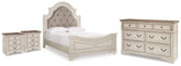 Best Deals Furniture - Ashley Furniture - Realyn Queen Upholstered Panel Bed, Dresser and 2 Nightstands - Queen Upholstered Panel Bed, Dresser and 2 Nightstands - B743B67