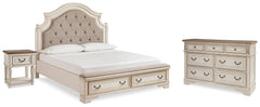 Best Deals Furniture - Ashley Furniture - Realyn King Storage Bed, Dresser and Nightstand - King Storage Bed, Dresser and Nightstand - B743B62