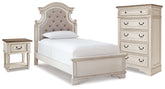 Best Deals Furniture - Ashley Furniture - Realyn Twin Panel Bed, Chest and Nightstand - Twin Panel Bed, Chest and Nightstand - B743B93