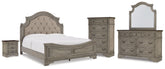 Best Deals Furniture - Ashley Furniture - Lodenbay King Upholstered Panel Bed, Dresser, Mirror, Chest and Nightstand - King Upholstered Panel Bed, Dresser, Mirror, Chest and Nightstand - B751B11