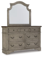 Lodenbay Queen Upholstered Panel Bed, Dresser and Mirror