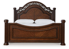 Lavinton King Poster Bed, Dresser, Mirror and Nightstand