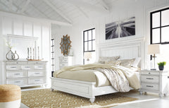Best Deals Furniture - Ashley Furniture - Kanwyn King Panel Bed, Dresser, Mirror, Chest and 2 Nightstands - King Panel Bed, Dresser, Mirror, Chest and 2 Nightstands - B777B29