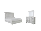Best Deals Furniture - Ashley Furniture - Kanwyn Queen Panel Bed with Dresser and Mirror - Queen Panel Bed with Dresser and Mirror - B777B3